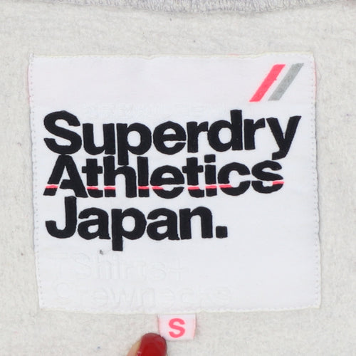 Superdry Women Grey S Full Zip Hooded Logo Fleece Hoodie