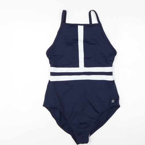 Marks and Spencer Women’s Blue UK 16 Nautical Stripe One Piece Swimsuit
