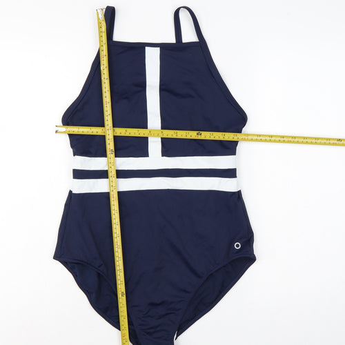 Marks and Spencer Women’s Blue UK 16 Nautical Stripe One Piece Swimsuit