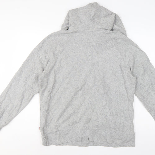 Levi's Men Grey M Pullover Hoodie Logo Graphic Cotton