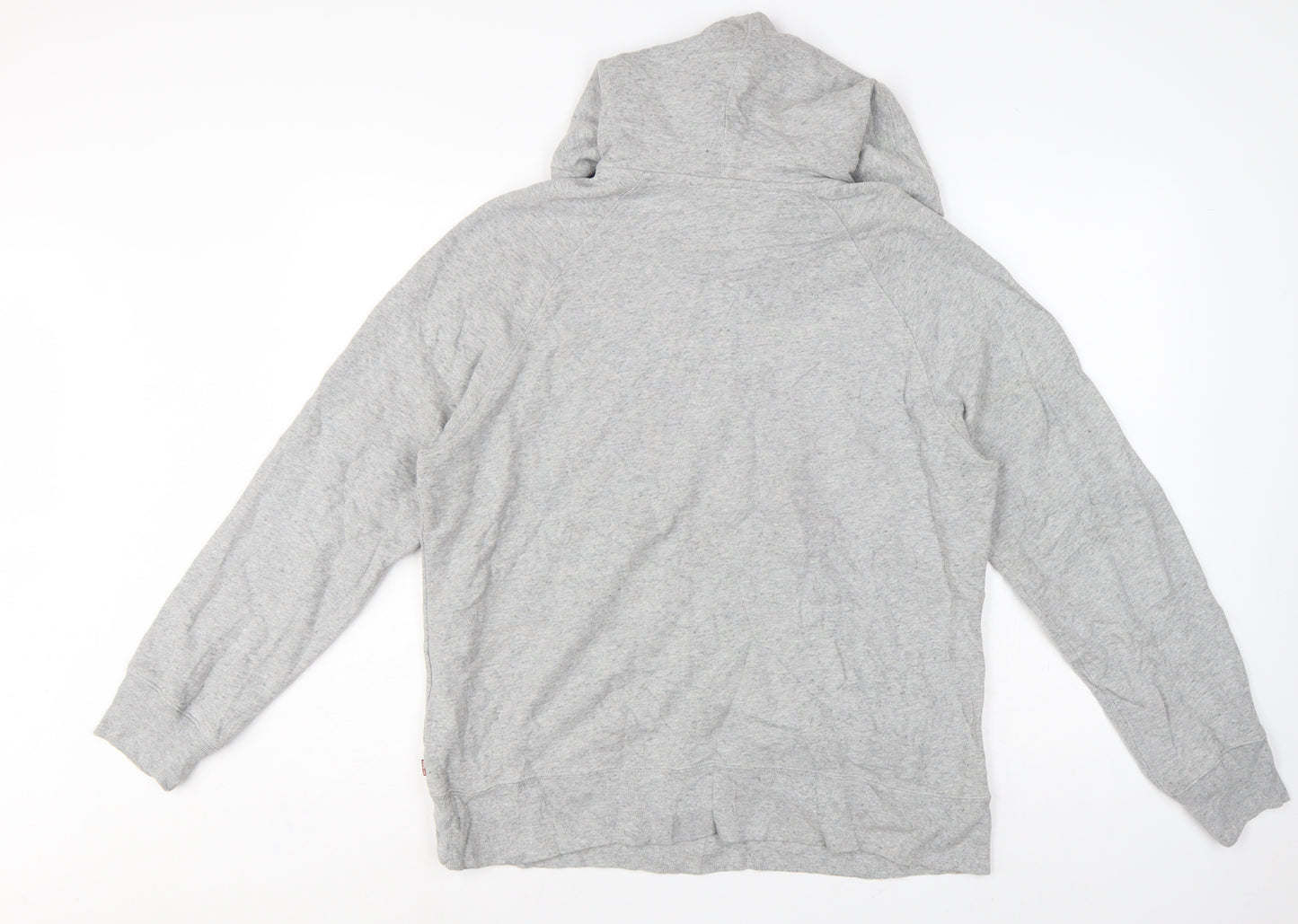Levi's Men Grey M Pullover Hoodie Logo Graphic Cotton