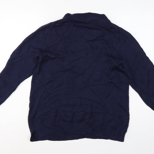 Boden Women’s Blue UK 16 Cable Knit 100% Wool Round Neck Jumper