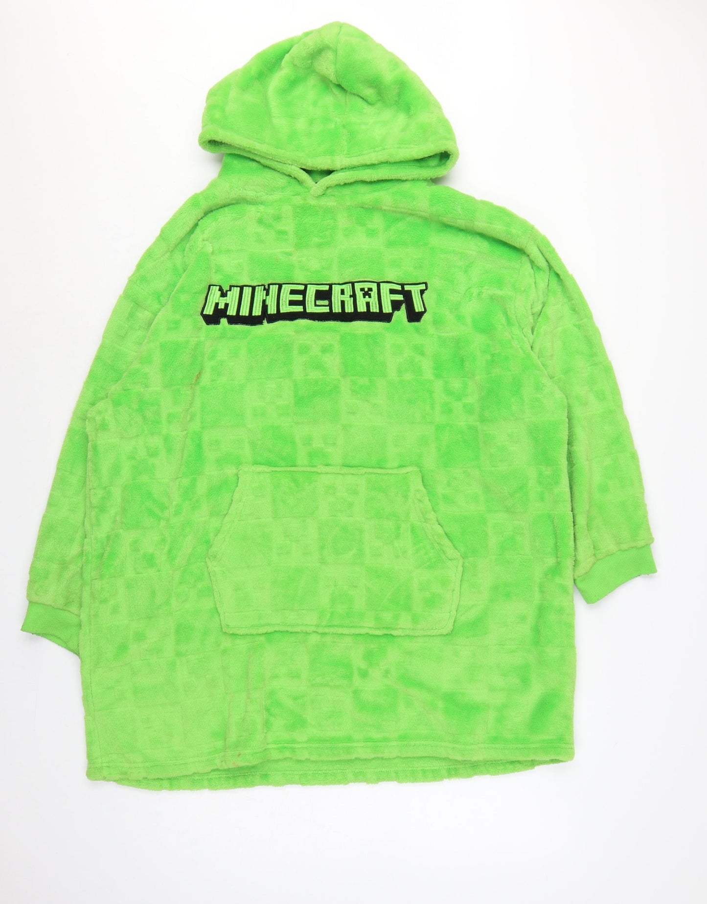 Minecraft Men’s Green L/XL Hooded Fleece Pyjama Top Primark