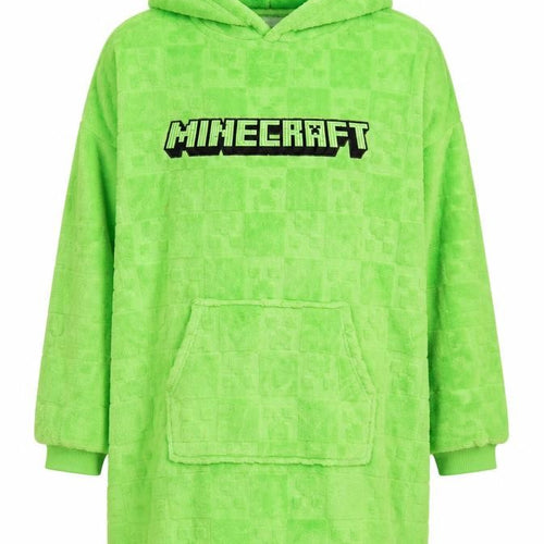 Minecraft Men’s Green L/XL Hooded Fleece Pyjama Top Primark