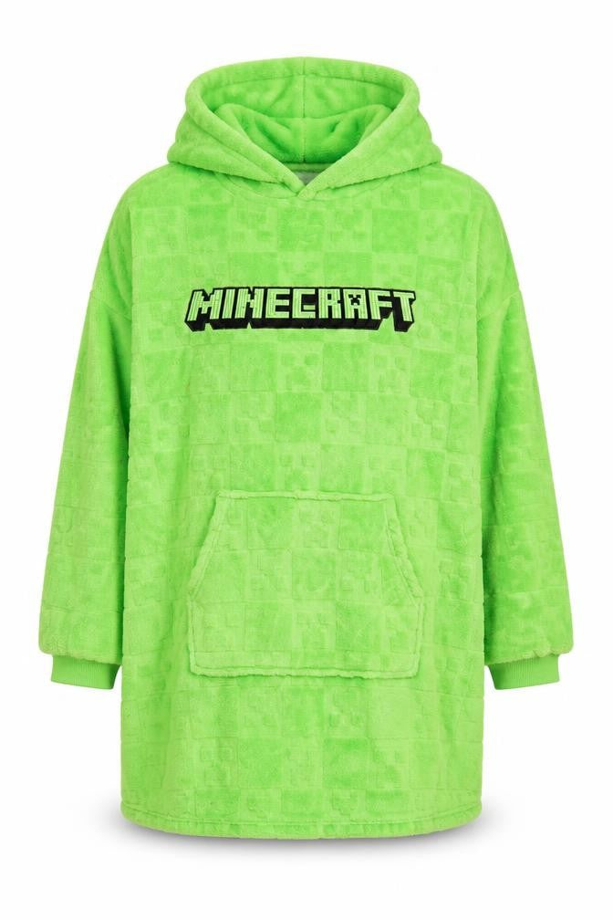 Minecraft Men’s Green L/XL Hooded Fleece Pyjama Top Primark