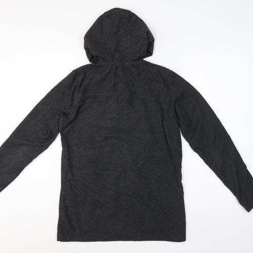 Avacucho Women’s Grey M Hooded Button Pullover Tunic Hoodie