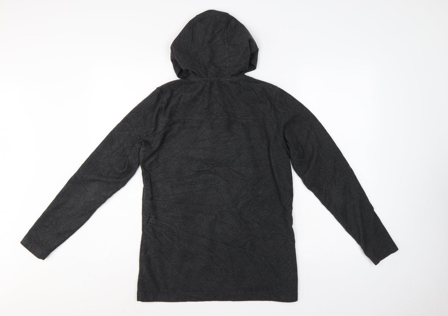 Avacucho Women’s Grey M Hooded Button Pullover Tunic Hoodie