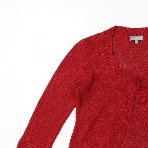 Per Una Women’s Red Size 12 Open Knit Long Sleeve Cardigan