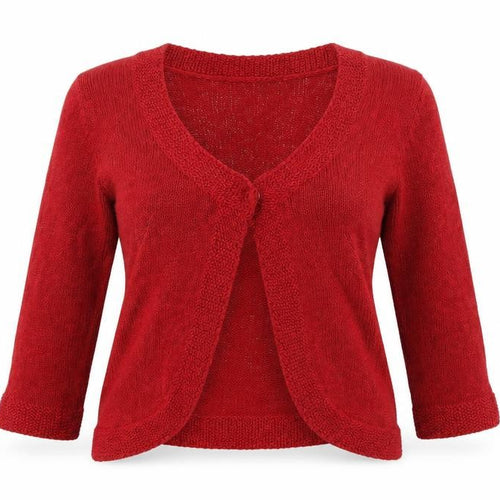 Per Una Women’s Red Size 12 Open Knit Long Sleeve Cardigan