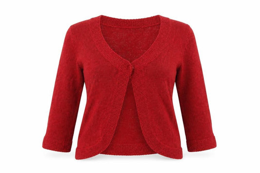 Per Una Women’s Red Size 12 Open Knit Long Sleeve Cardigan