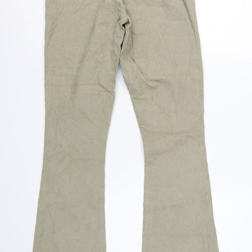 ASOS Design Women Green Tall UK 10 Corduroy Flared Trousers