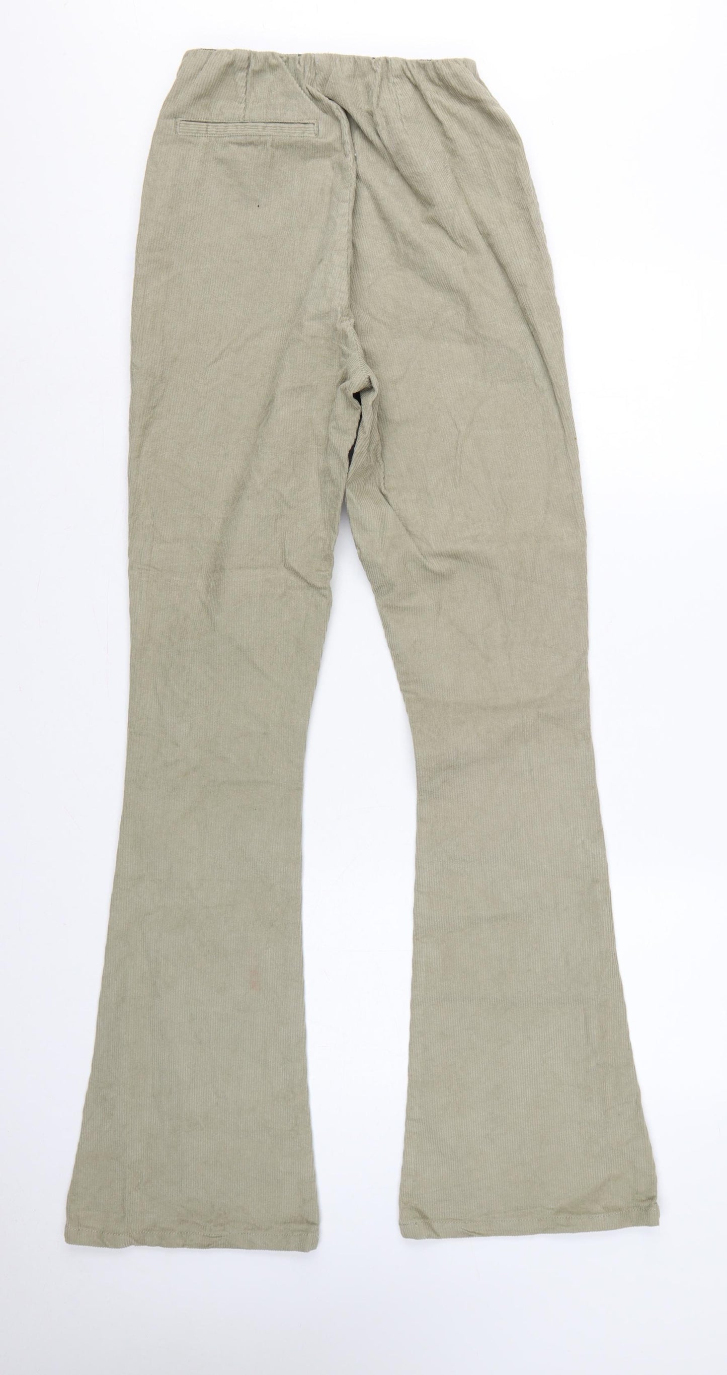 ASOS Design Women Green Tall UK 10 Corduroy Flared Trousers