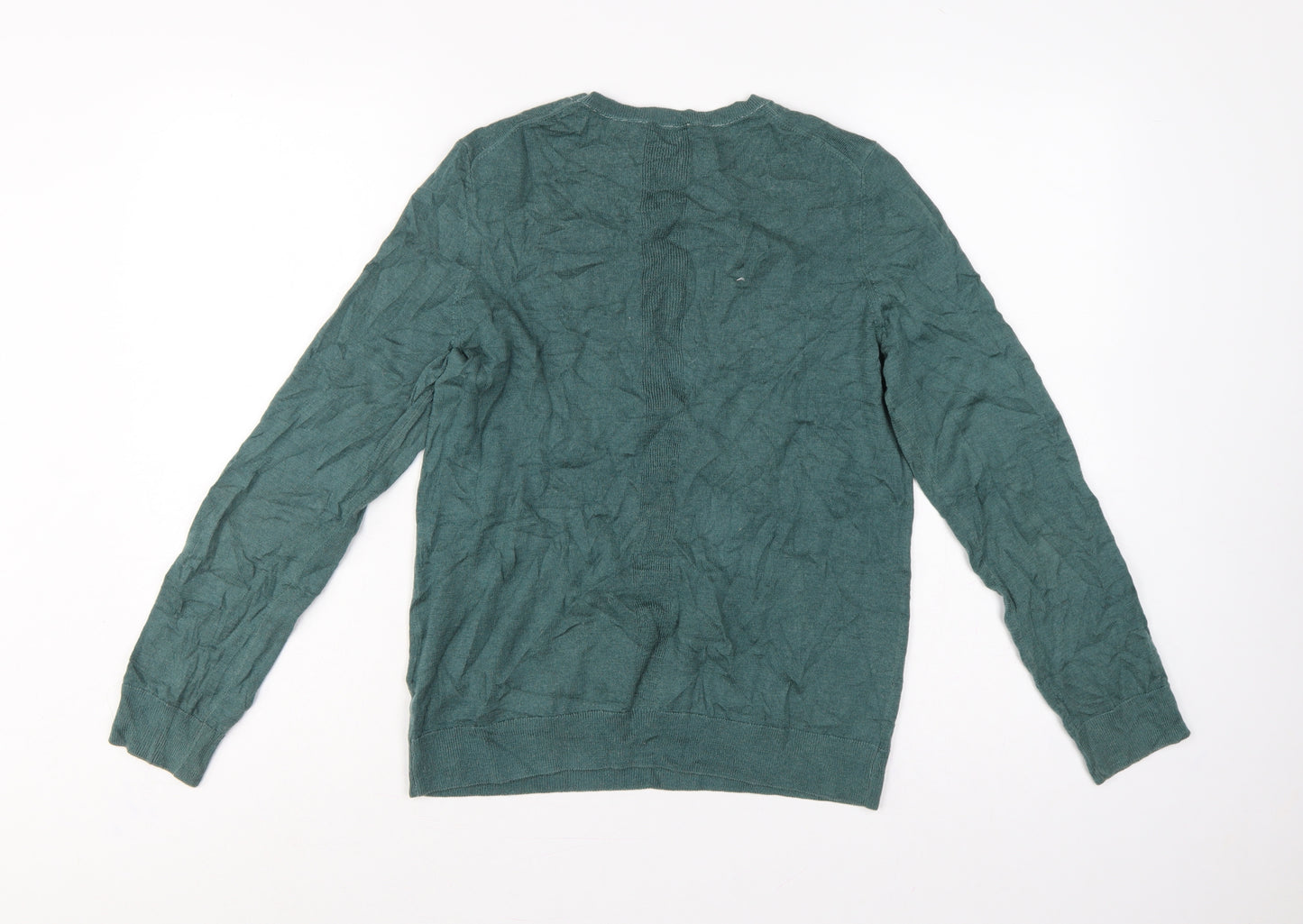 Gap Women's Green L 100% Merino Wool Crew Neck Fine Knit Pullover