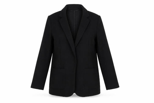 Marks and Spencer Women Black UK 14 Relaxed Fit Stretch Blazer