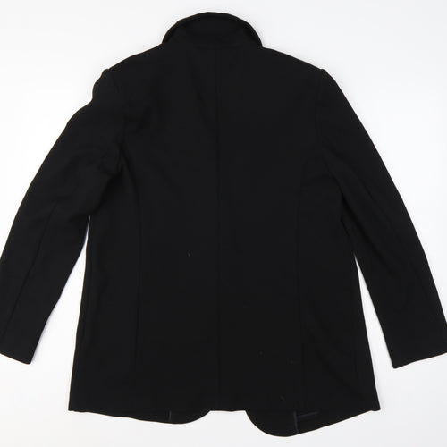 Marks and Spencer Women Black UK 14 Relaxed Fit Stretch Blazer
