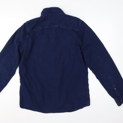 Hollister Men’s Blue M Cotton Long Sleeve Button-Up Shirt Pocket