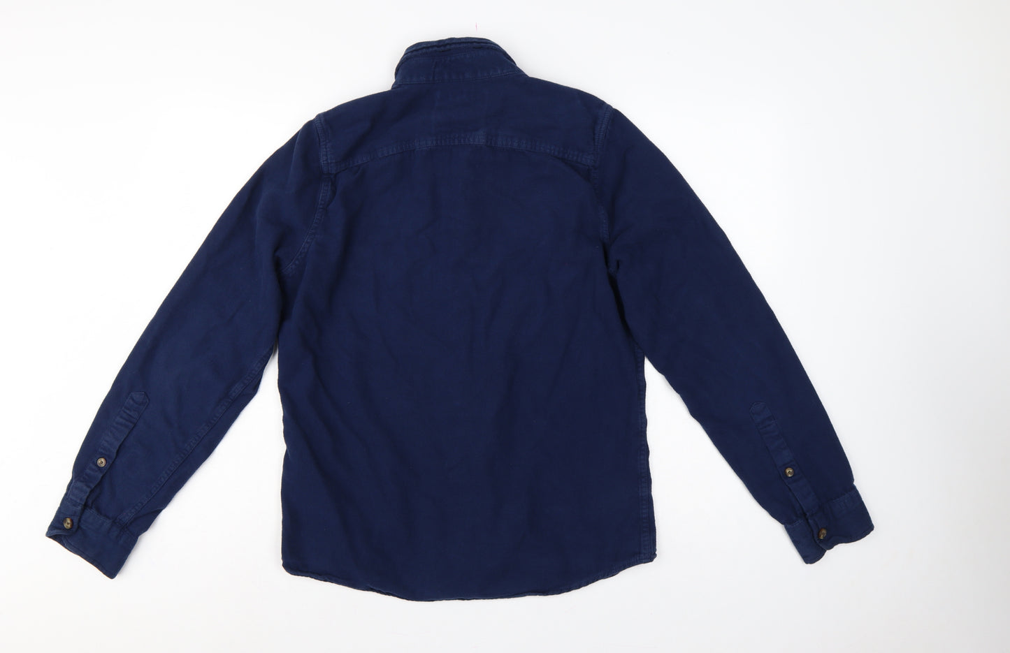 Hollister Men’s Blue M Cotton Long Sleeve Button-Up Shirt Pocket