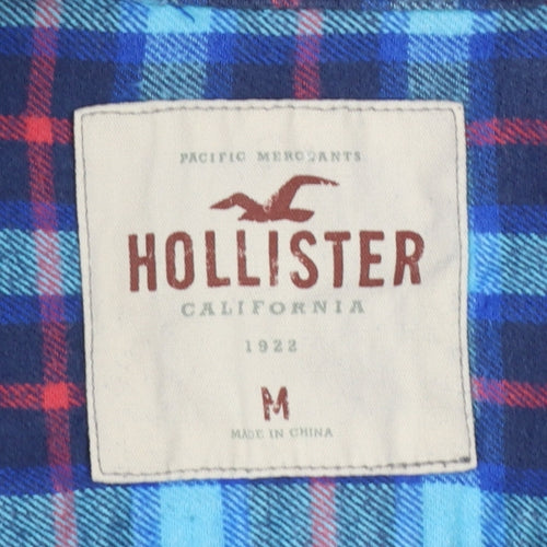 Hollister Men’s Blue M Cotton Long Sleeve Button-Up Shirt Pocket