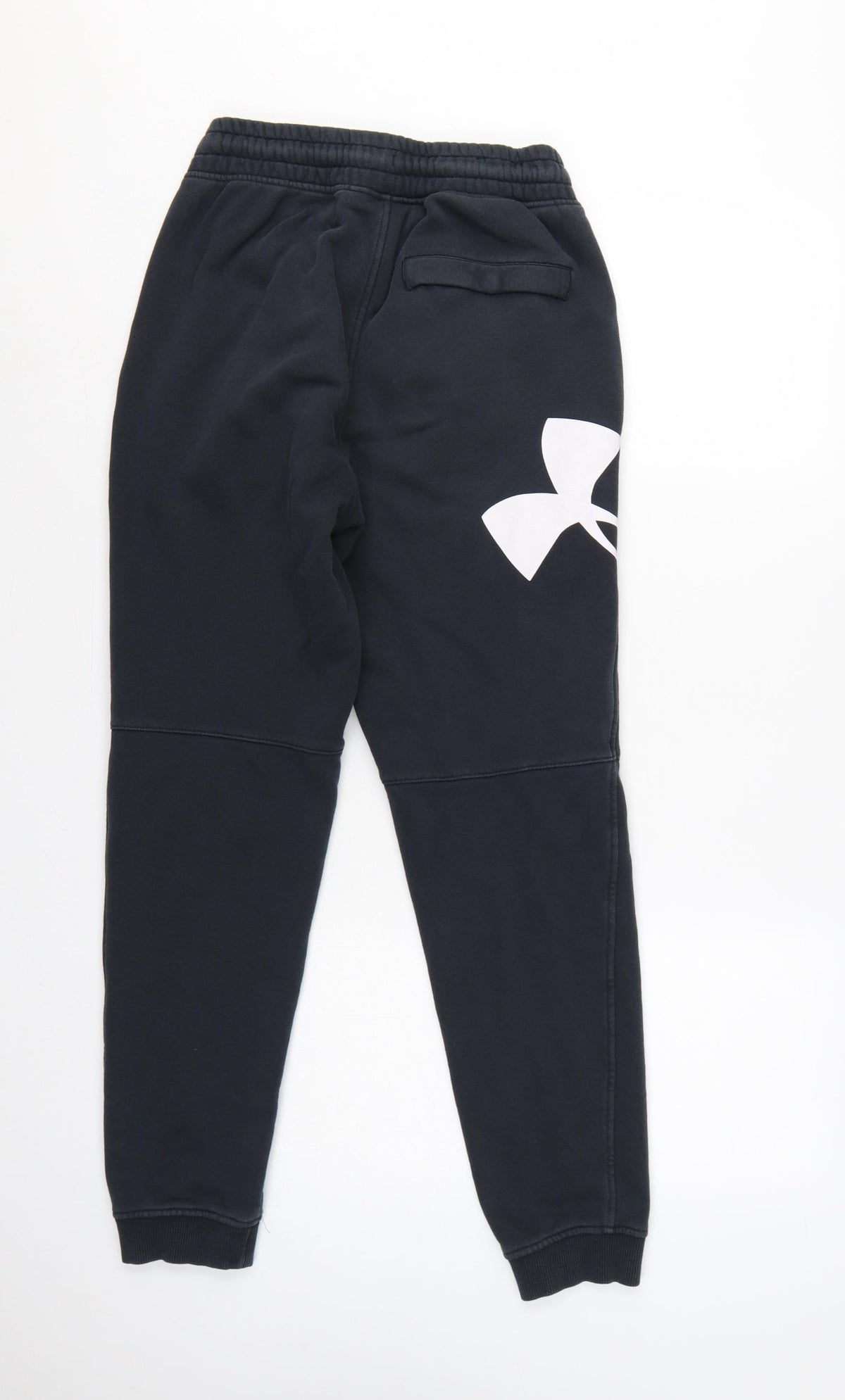 Brand and care label for Under Armour Men’s Black S ColdGear Fitted Logo Jogger Sweatpants