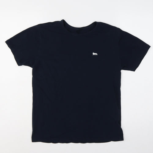Lonsdale Women’s Blue L Basic Cotton Stretch Lion Logo T-Shirt