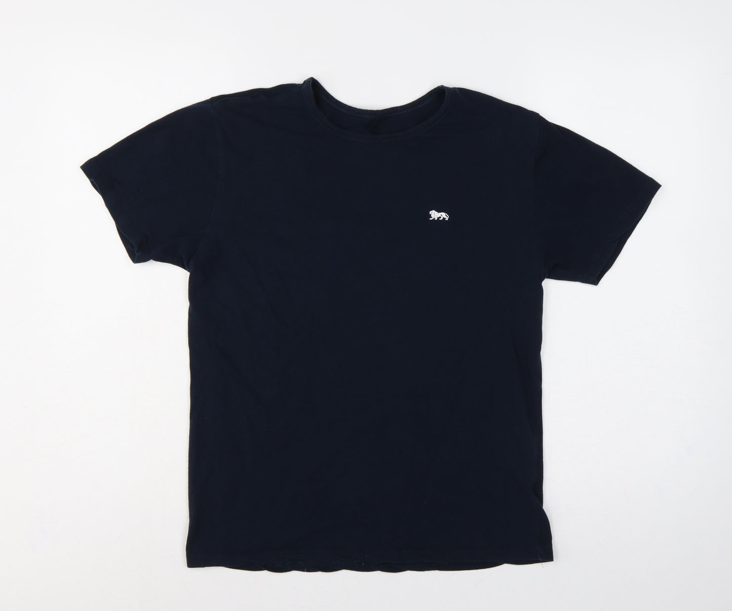 Lonsdale Women’s Blue L Basic Cotton Stretch Lion Logo T-Shirt