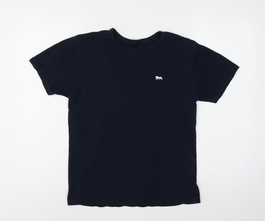 Lonsdale Women’s Blue L Basic Cotton Stretch Lion Logo T-Shirt