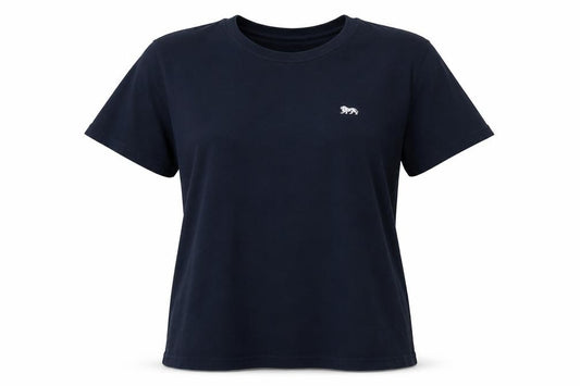 Lonsdale Women’s Blue L Basic Cotton Stretch Lion Logo T-Shirt