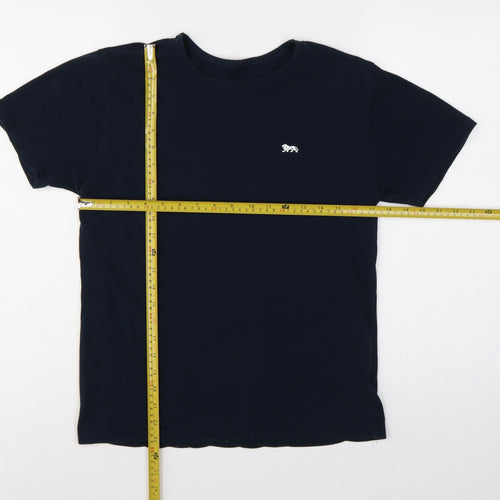Lonsdale Women’s Blue L Basic Cotton Stretch Lion Logo T-Shirt