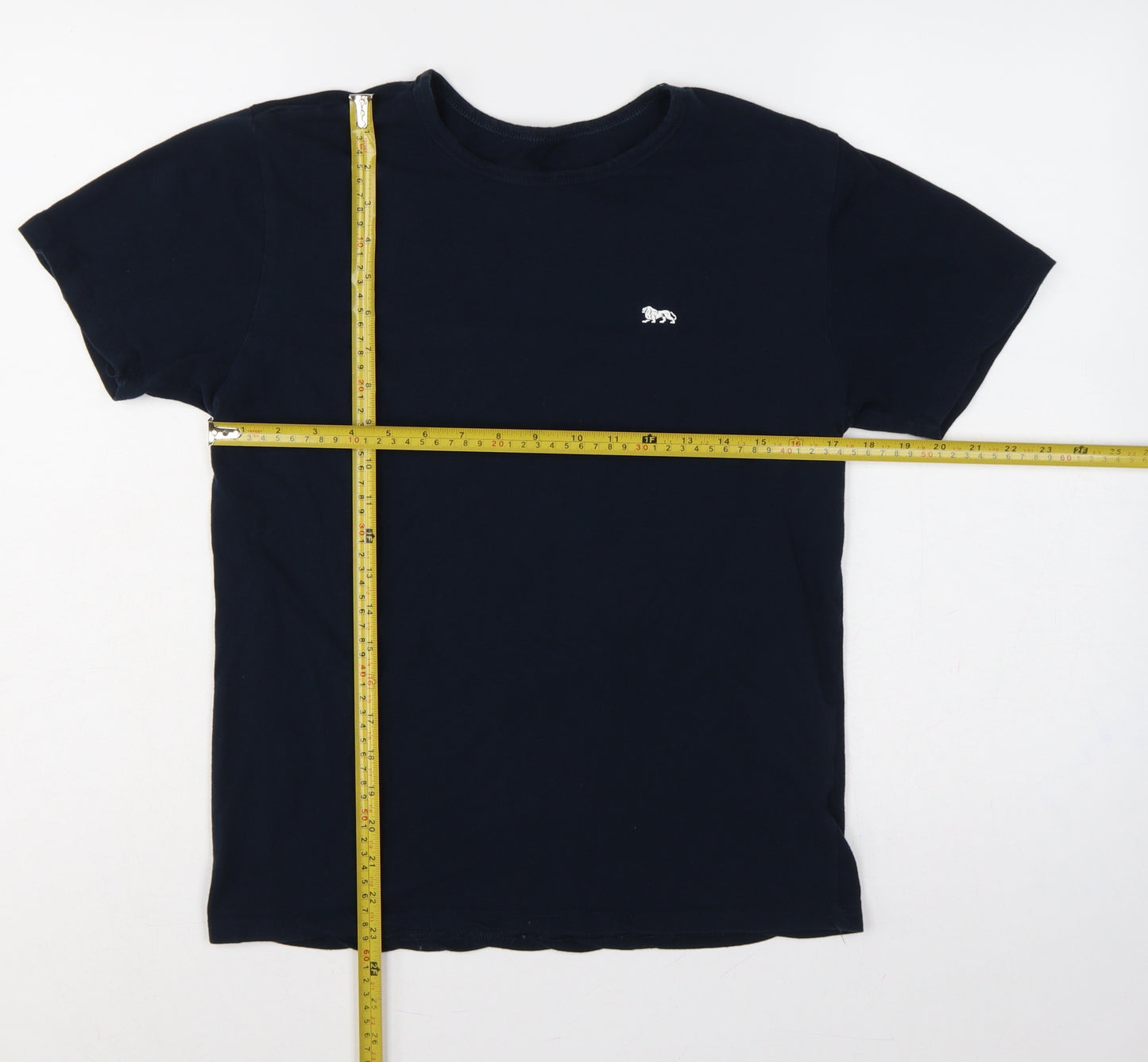 Lonsdale Women’s Blue L Basic Cotton Stretch Lion Logo T-Shirt