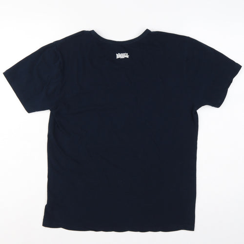 Lonsdale Women’s Blue L Basic Cotton Stretch Lion Logo T-Shirt