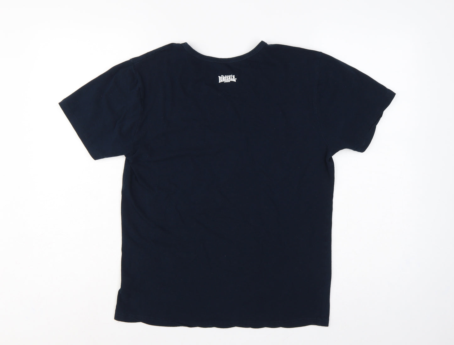 Lonsdale Women’s Blue L Basic Cotton Stretch Lion Logo T-Shirt