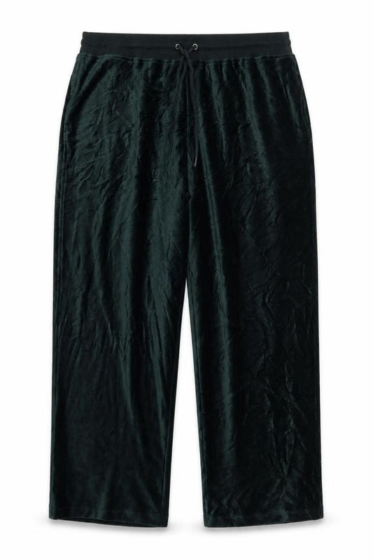 Marks & Spencer Women Green Size 22 Wide Leg Velour Joggers
