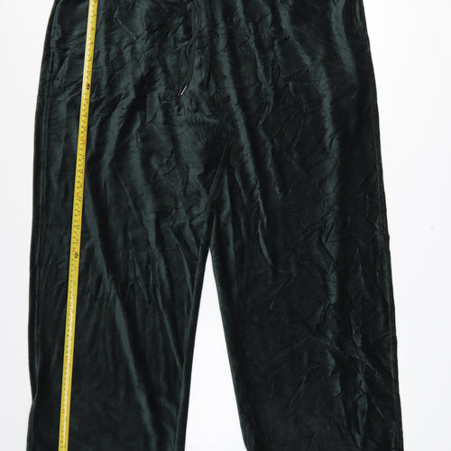 Marks & Spencer Women Green Size 22 Wide Leg Velour Joggers