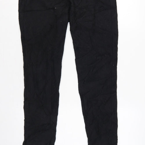 Mango Women Black UK 8 Slim Skinny Suit Trousers Pockets