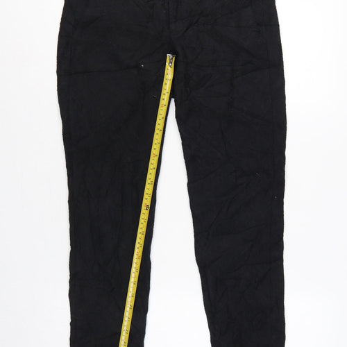 Mango Women Black UK 8 Slim Skinny Suit Trousers Pockets