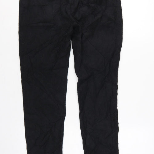 Mango Women Black UK 8 Slim Skinny Suit Trousers Pockets