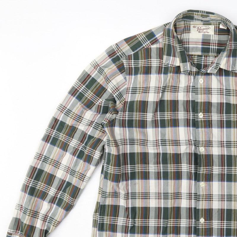 Original Penguin Men’s L Multicoloured Plaid Slim Fit Long Sleeve Shirt