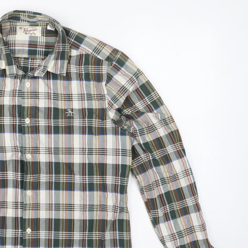 Original Penguin Men’s L Multicoloured Plaid Slim Fit Long Sleeve Shirt