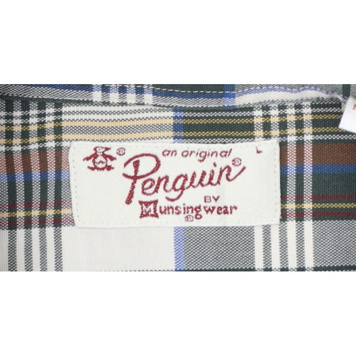 Original Penguin Men’s L Multicoloured Plaid Slim Fit Long Sleeve Shirt