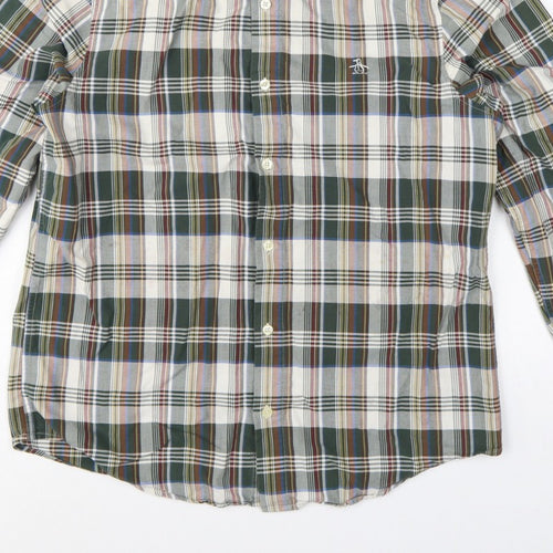 Original Penguin Men’s L Multicoloured Plaid Slim Fit Long Sleeve Shirt