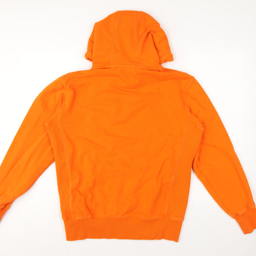 Superdry Men’s Orange M Pullover Hoodie Logo Graphic Pocket