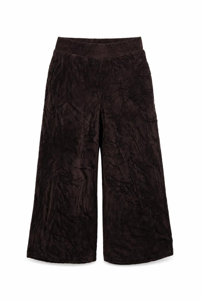 Marks & Spencer Women Brown UK 12 Wide Leg Corduroy Trousers