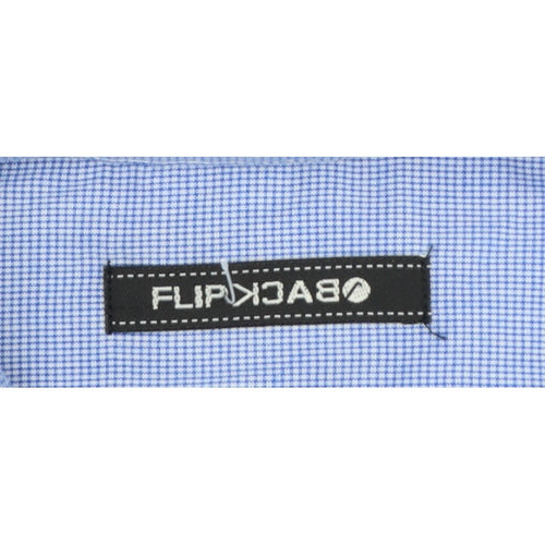 Flipback Boys Blue Check Long Sleeve Button-Up Dress Shirt 13-14 Years