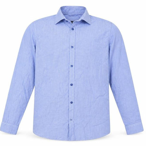 Flipback Boys Blue Check Long Sleeve Button-Up Dress Shirt 13-14 Years