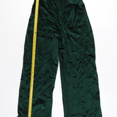 PrettyLittleThing Women Green UK 6 One Shoulder Wide Leg Jumpsuit