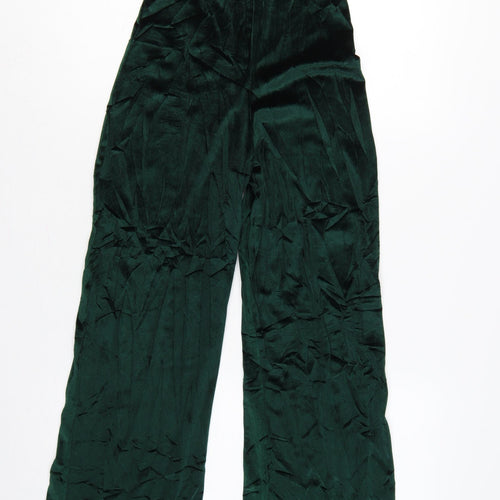 PrettyLittleThing Women Green UK 6 One Shoulder Wide Leg Jumpsuit