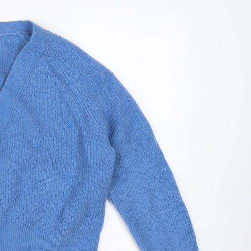 Hush Women’s Blue M V-Neck Button Knit Cardigan Long Sleeve