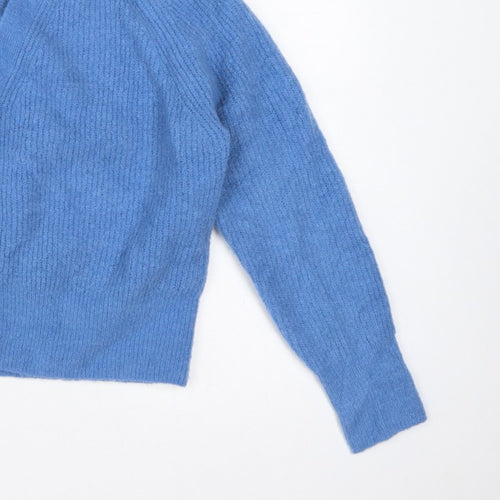 Hush Women’s Blue M V-Neck Button Knit Cardigan Long Sleeve