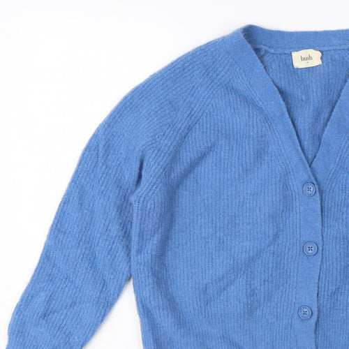 Hush Women’s Blue M V-Neck Button Knit Cardigan Long Sleeve