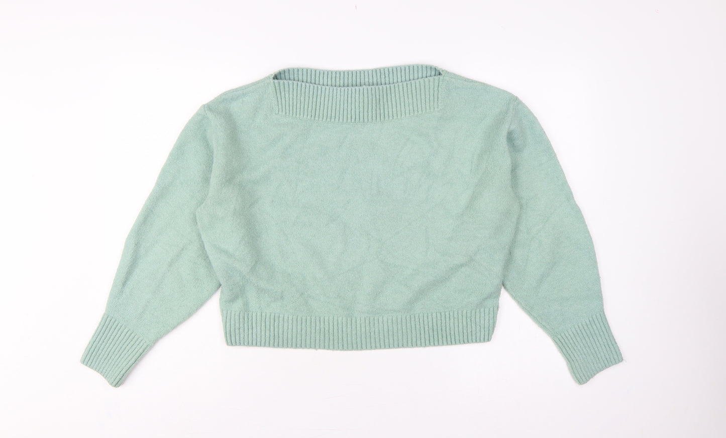 & Other Stories Women's Mint Green M Mock Neck Knit Pullover Jumper
